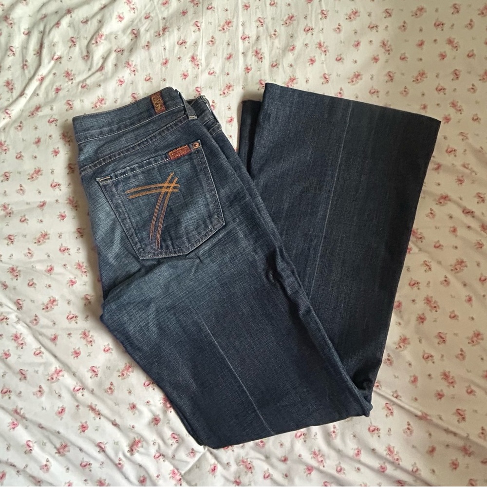 Seven7/7 for all man kind brand low rise bootcut/flare denim jeans!